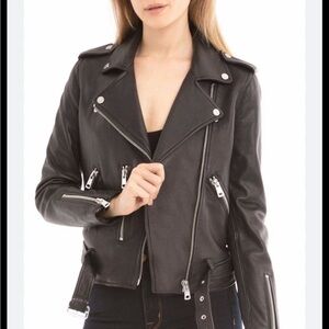 Belle Vere Black Leather Moto Jacket